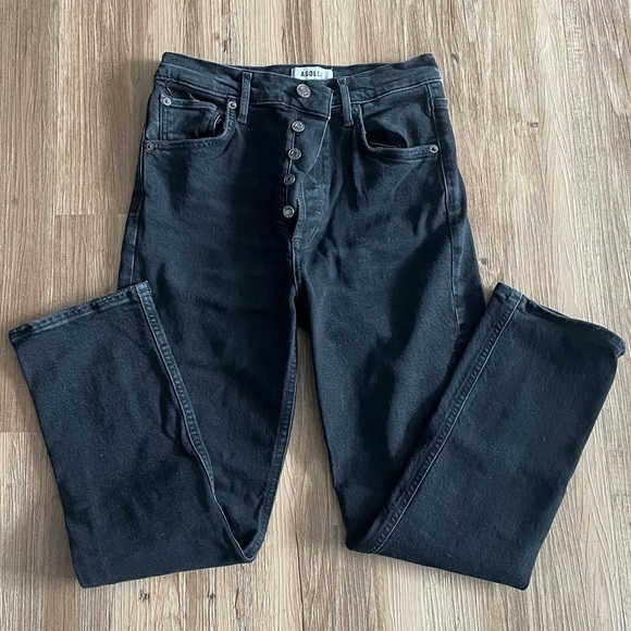 Agolde Riley High Rise Straight Crop Size 26 - Picture 5 of 9